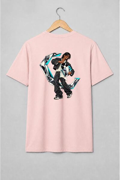 Generic Brand Tricou unisex cu Bărbat cu disc de vinil și undă sonoră streetwear