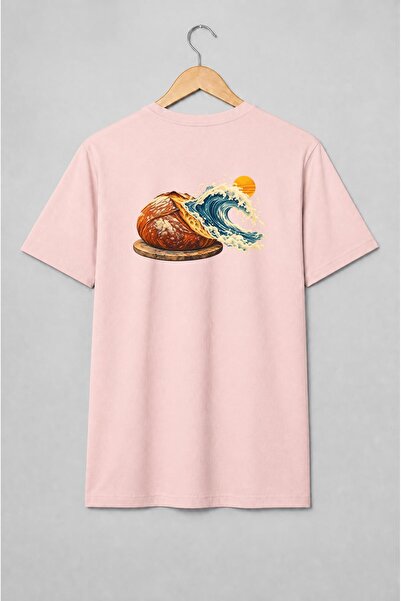 Generic Brand Tricou unisex cu Pâine artizanală cu val oceanic stil vintage