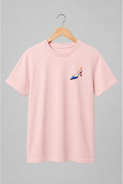 Generic Brand Tricou unisex cu Pantof stiletto în stil pop art