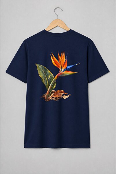 Generic Brand Tricou unisex cu Floarea păsării paradisului botanică