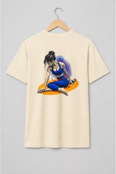Generic Brand Tricou unisex cu Femeie practicând yoga ilustrație wellness