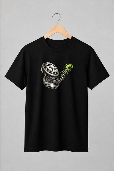 Generic Brand Tricou unisex cu Joystick arcade în stil gravură
