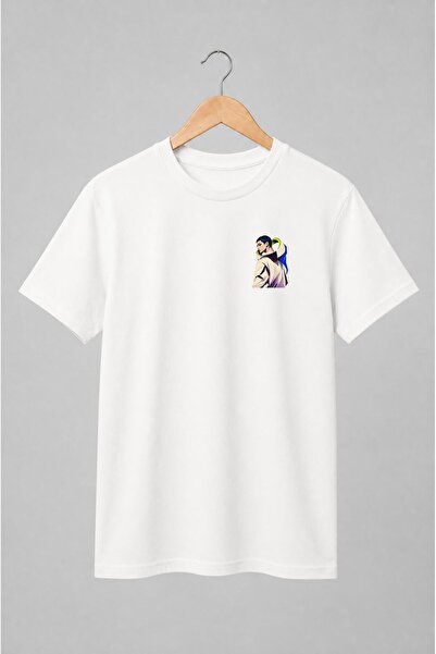Generic Brand Tricou unisex cu Portret editorial de modă