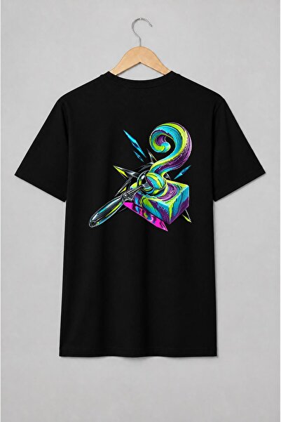 Generic Brand Tricou unisex cu Desert neon cu spirală și lingură