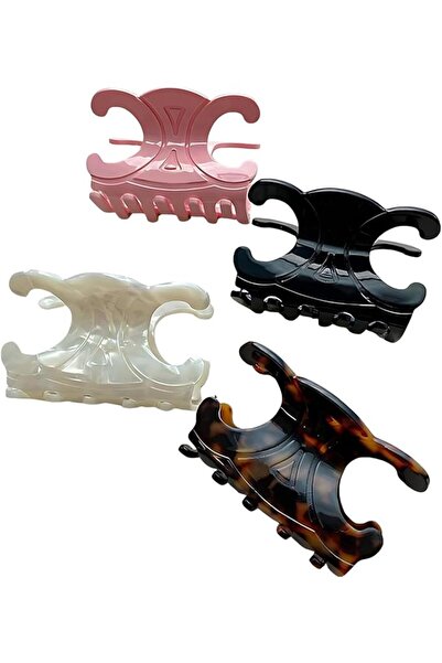 KASTWAVE 4Pcs Medium Acetate Butterfly Hair Clips, Durable Hair Claw Clips fo...
