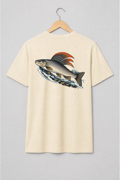 Generic Brand Tricou unisex cu Pește cu solzi argintii pentru pescari