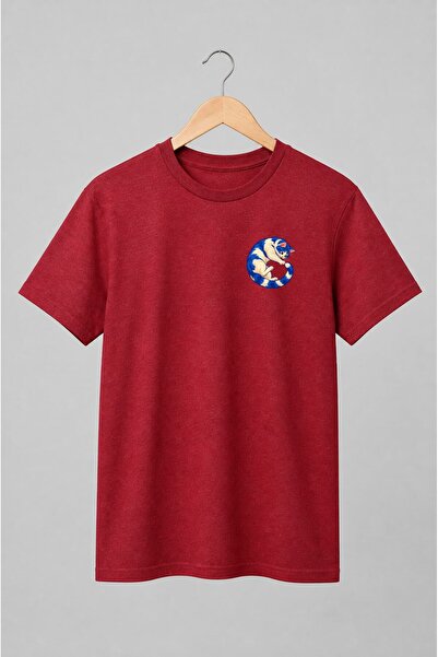 Generic Brand Tricou unisex cu Pisică albastră și crem jucăușă