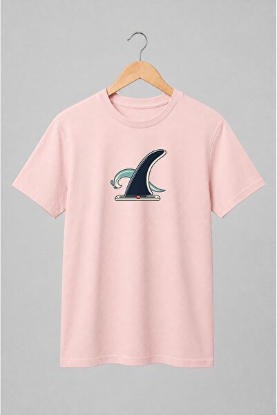 Generic Brand Tricou unisex cu Val oceanic de surf stil retro