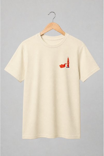Generic Brand Tricou unisex cu Lumânare răsucită cu ceară topită artizanală