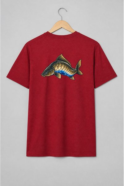 Generic Brand Tricou unisex cu Crap cu solzi aurii pentru pescari