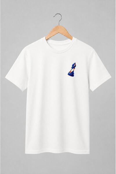 Generic Brand Tricou unisex cu Cal de șah stilizat pentru jocuri de strategie