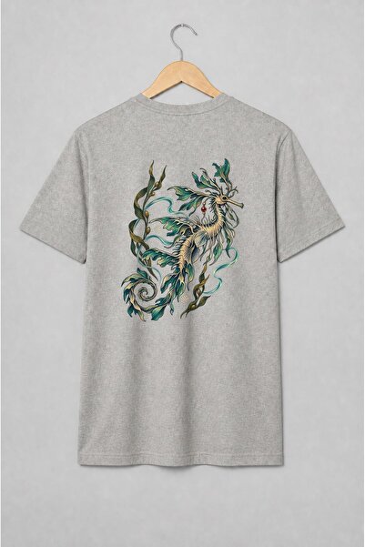 Generic Brand Tricou unisex cu Dragon de mare frunzos cu alge marine