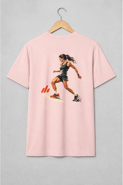 Generic Brand Tricou unisex cu Alergătoare în mișcare pentru fitness
