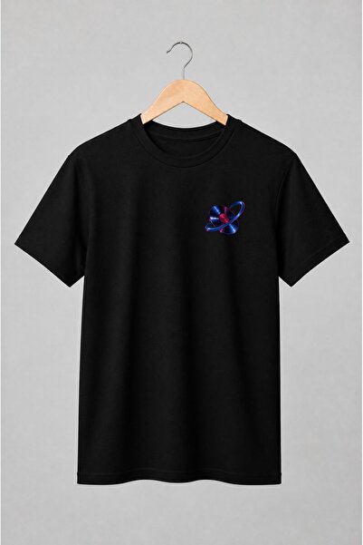 Generic Brand Tricou unisex cu Disc de vinil neon retro-futurist