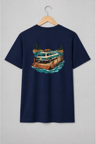 Generic Brand Tricou unisex cu Mașină break vintage pentru roadtrip