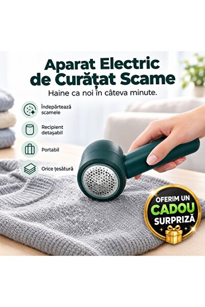 Zâna Casei Aparat electric pentru îndepărtat scame, portabil, verde