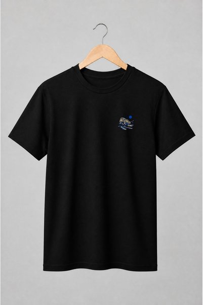 Generic Brand Tricou unisex cu Tramvai vintage urban