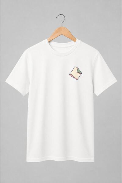 Generic Brand Tricou unisex cu Pagină de jurnal geometrică