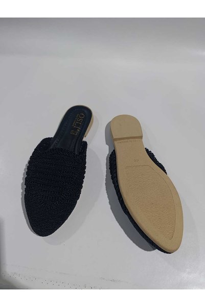 MY STİL MODA Women's Closed-Front Straw Slippers, Dowry, Daily, Guest House Slippers