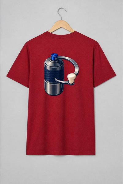 Generic Brand Tricou unisex cu Râșniță manuală de cafea pentru barista