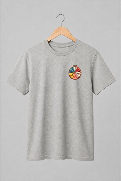 Generic Brand Tricou unisex cu Gherghef cu ac și ață colorată artă textilă