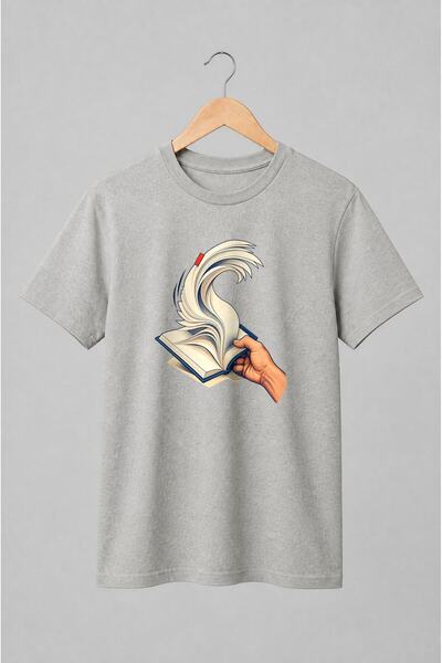 Generic Brand Tricou unisex cu Carte deschisă cu pagini în zbor stil vintage