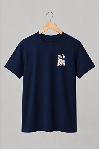 Generic Brand Tricou unisex cu Portret editorial de modă
