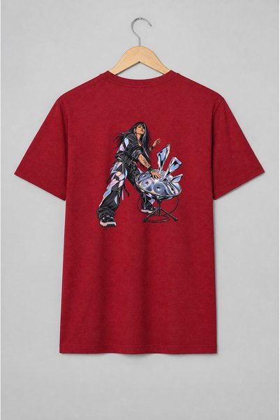 Generic Brand Tricou unisex cu Femeie DJ cu pick-up, stil alternativ