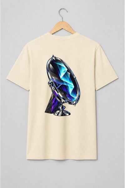 Generic Brand Tricou unisex cu Portal cosmic cu cristal geometric stil mistic