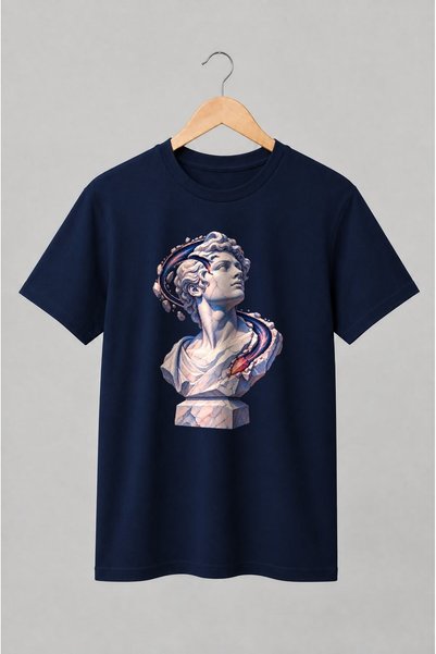 Generic Brand Tricou unisex cu Bust clasic cu orbită cosmică