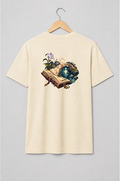 Generic Brand Tricou unisex cu Carte magică cu lac fermecat fantasy