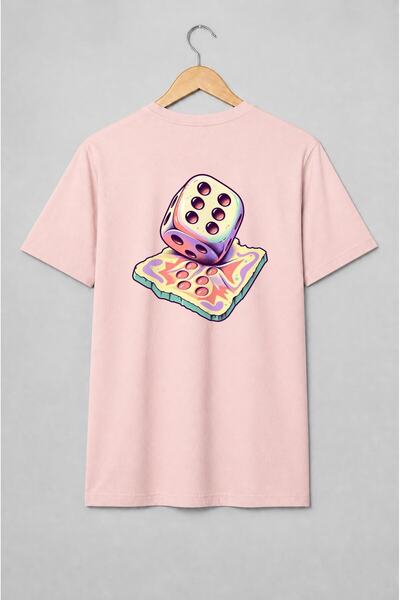 Generic Brand Tricou unisex cu Zar pe tablă de joc pop art