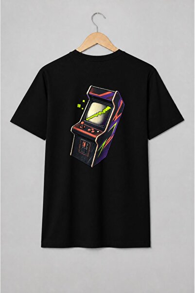 Generic Brand Tricou unisex cu Cabinet arcade retro