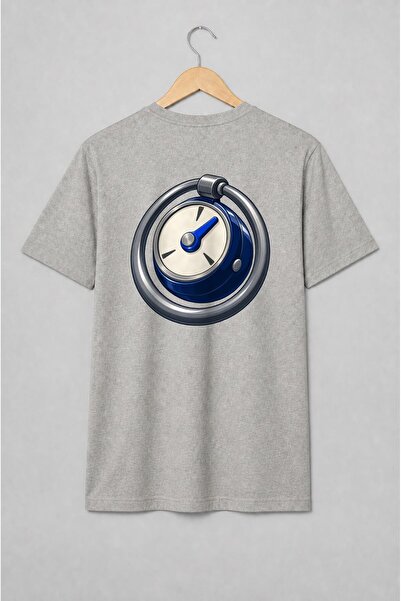 Generic Brand Tricou unisex cu Ceas de buzunar vintage