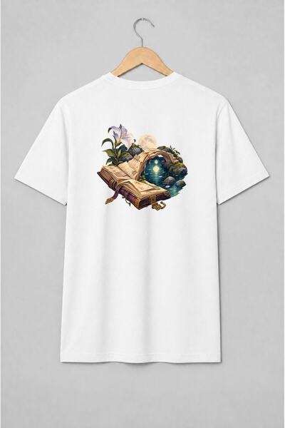 Generic Brand Tricou unisex cu Carte magică cu lac fermecat fantasy