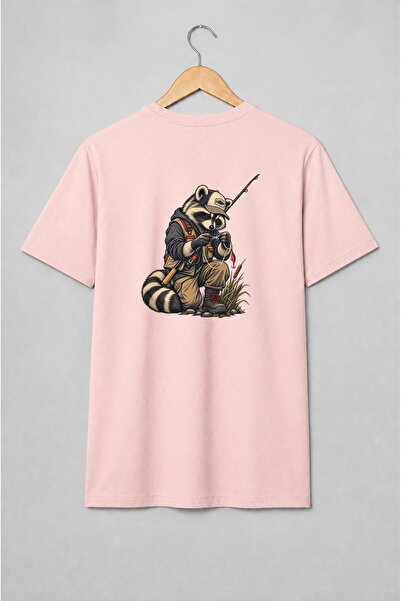 Generic Brand Tricou unisex cu Raton pescar la pescuit stil outdoor