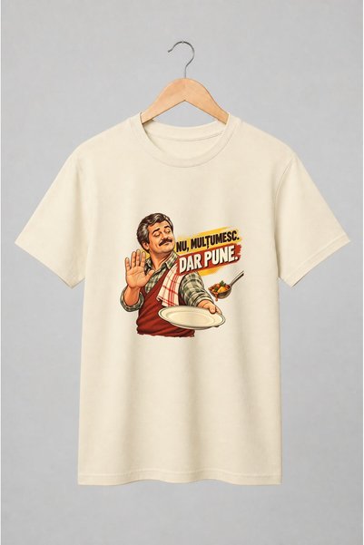 Generic Brand Tricou unisex cu Nu mulțumesc dar pune glumă românească despre ...