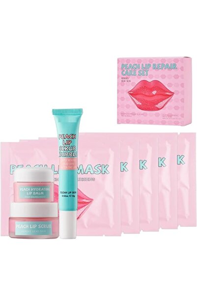 Mazinreem Lip Scrubs, Lip Scrubs Exfoliator & Moisturizer, Peach Lip Care Set...