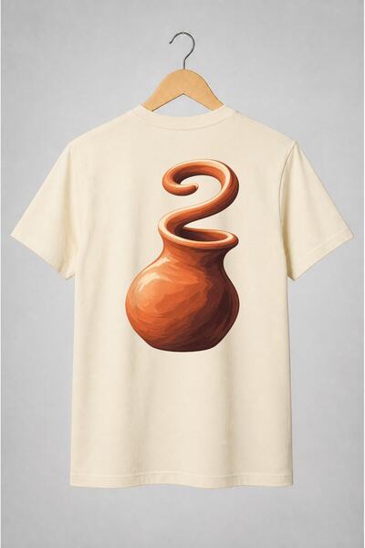 Generic Brand Tricou unisex cu Vază ceramică în stil pictural