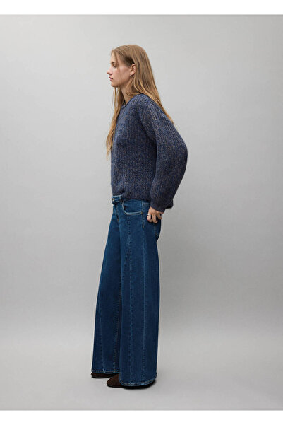 Mango Teen Dekoratif dikişli wide leg jean