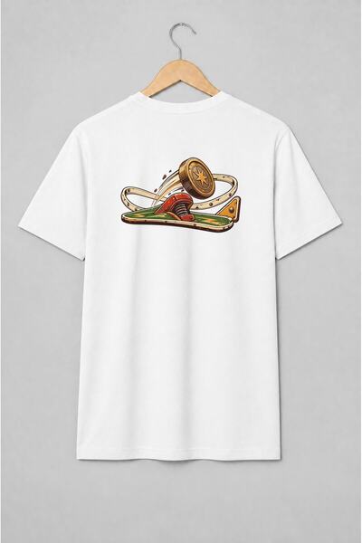 Generic Brand Tricou unisex cu Joc arcade retro cu jeton și stea