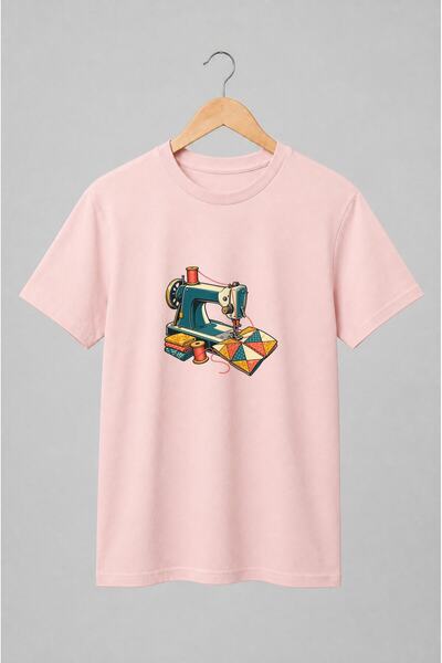 Generic Brand Tricou unisex cu Mașină de cusut vintage