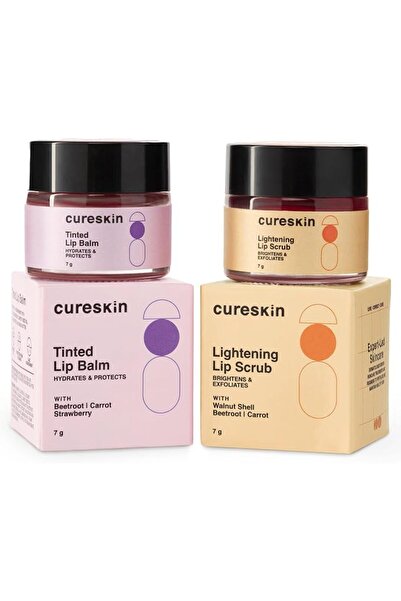 Cureskin Lip Scrub Combo | Lightening Lip Scrub for Men and Women + Tinted Li...