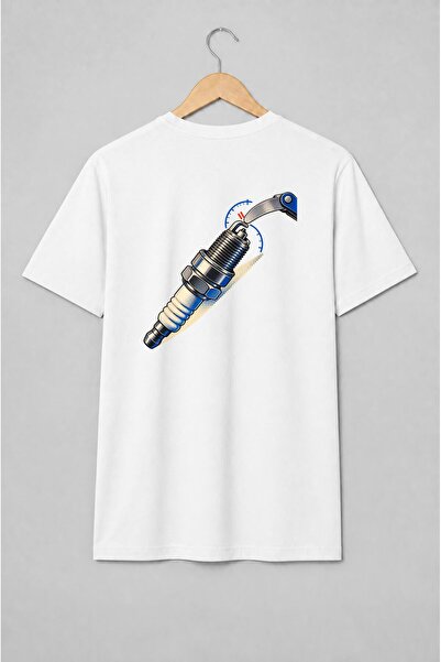 Generic Brand Tricou unisex cu Bujie auto stil retro