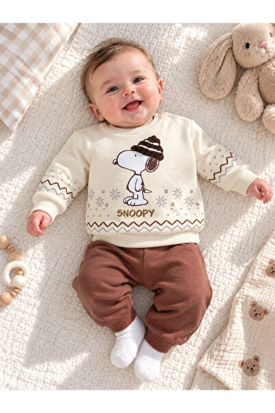 hümabebe 2-Piece Winter Baby Set with Hat and Doggy Detail in Raised Embroidery