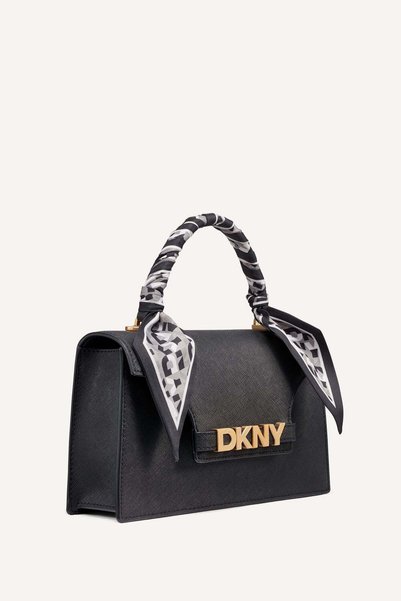 Dkny AVRIL TOP HANDLE FLAP CROSSBODY BAG-BGD - BLK/GOLD-N/S