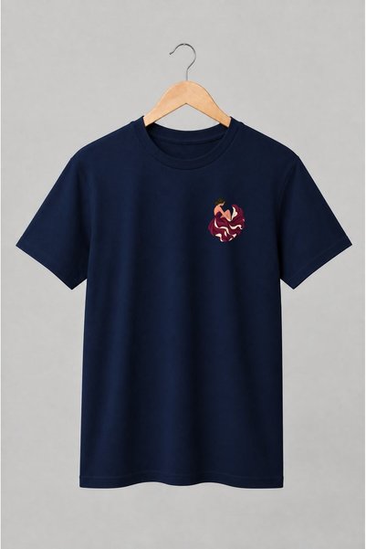 Generic Brand Tricou unisex cu Femeie în rochie fluidă ilustrație romantică