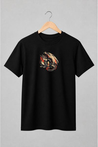 Generic Brand Tricou unisex cu Dragon medieval cu lumânare