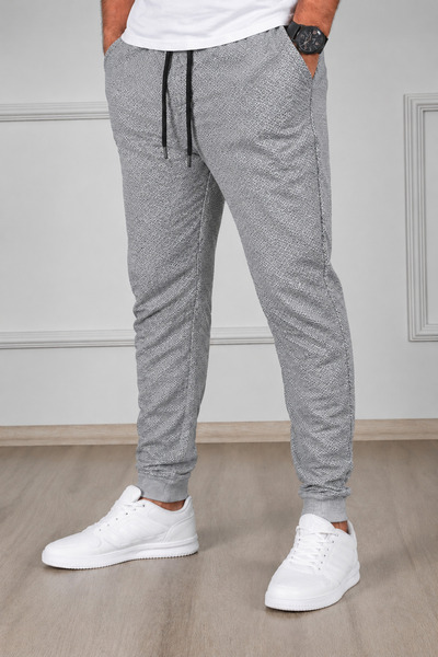 SURMARİ Unisex Rain Pattern Regular Fit Ribbed Leg Black, Gray, Navy Blue, Co...