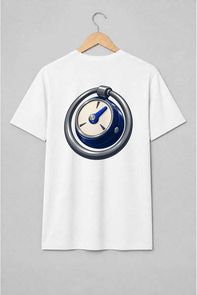 Generic Brand Tricou unisex cu Ceas de buzunar vintage